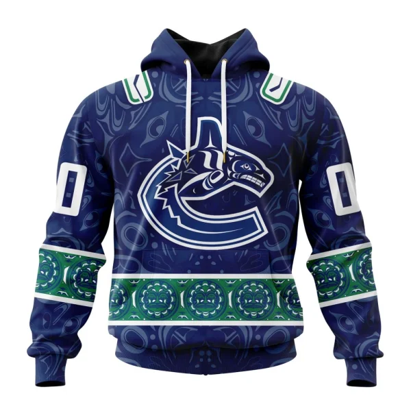 Hoodie NHL Vancouver Canucks Special Design With Canadian Aboriginal Art