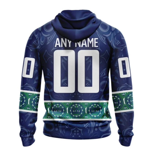 Hoodie NHL Vancouver Canucks Special Design With Canadian Aboriginal Art - Image 2