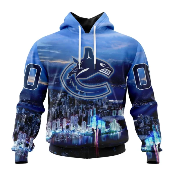 Hoodie NHL Vancouver Canucks Special Design With City Skyline St2301