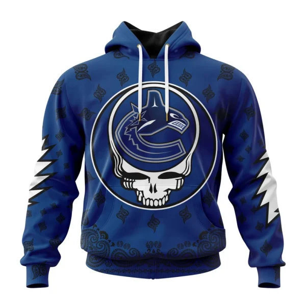 Hoodie NHL Vancouver Canucks Special Grateful Dead Design St2303