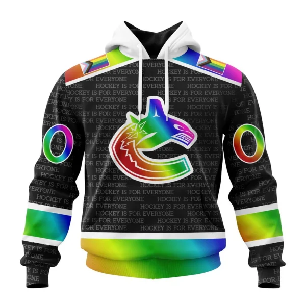 Hoodie NHL Vancouver Canucks Special Pride Design Hockey Is For Everyone