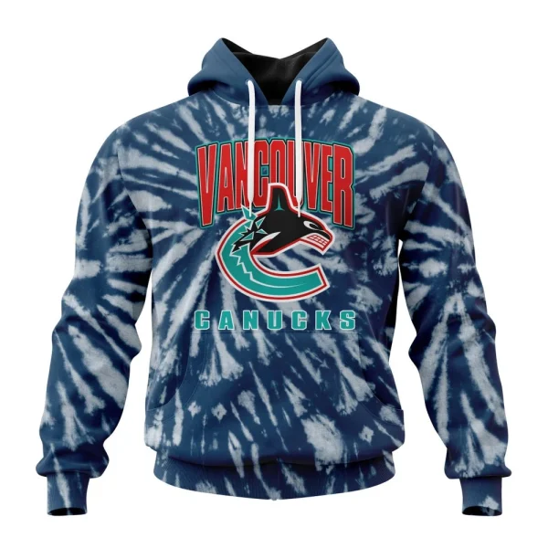 Hoodie NHL Vancouver Canucks Special Retro Vintage Tie Dye St2201