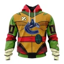 Hoodie NHL Vancouver Canucks Special Teenage Mutant Ninja Turtles Design St2301