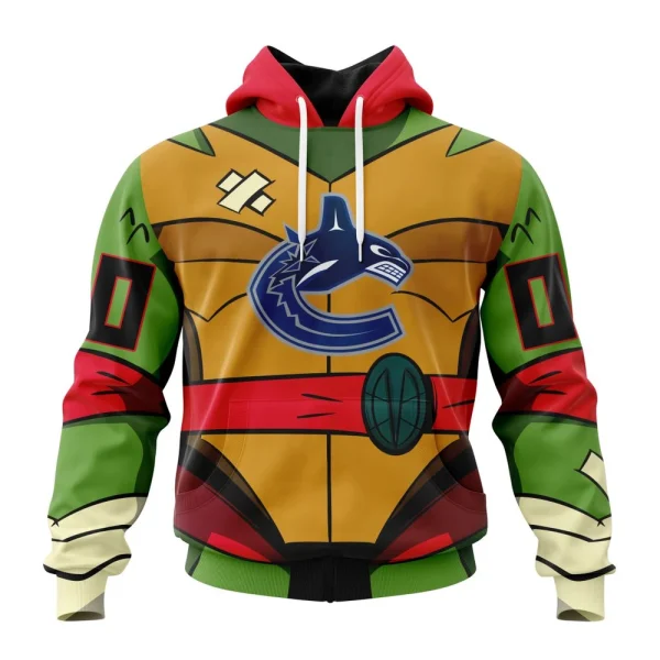 Hoodie NHL Vancouver Canucks Special Teenage Mutant Ninja Turtles Design St2301