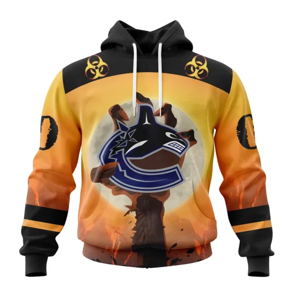 Hoodie NHL Vancouver Canucks Special Zombie Design For Halloween St2305