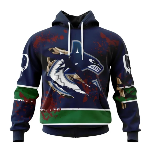 Hoodie NHL Vancouver Canucks, Specialized Design Jersey With Your Ribs For Halloween