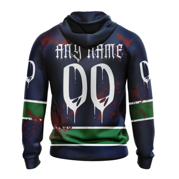 Hoodie NHL Vancouver Canucks, Specialized Design Jersey With Your Ribs For Halloween - Image 2