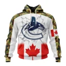 Hoodie NHL Vancouver Canucks, Specialized Design With Our Canada Flag