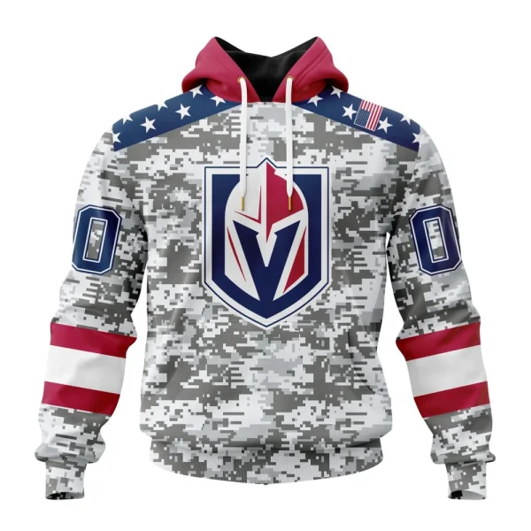 Hoodie NHL Vegas Golden Knights Special Camo Design For Veterans Day St2301