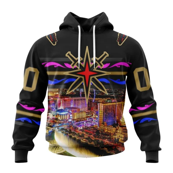 Hoodie NHL Vegas Golden Knights Special Design With Las Vegas Strip St2301