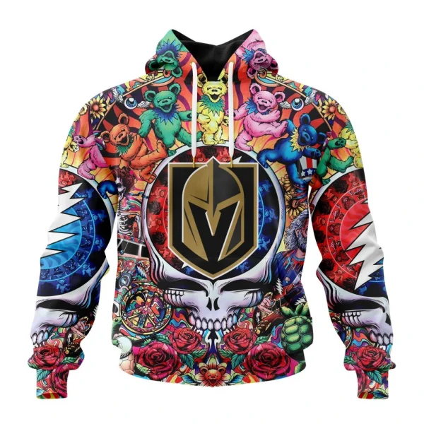 Hoodie NHL Vegas Golden Knights Special Grateful Dead Design St2304