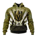 Hoodie NHL Vegas Golden Knights Special Military Camo Kits For Veterans Day And Rememberance Day St2201