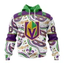 Hoodie NHL Vegas Golden Knights Special Mardi Gras Design St2401