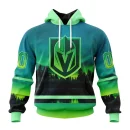 Hoodie NHL Vegas Golden Knights Special Northern Lights Design St2302