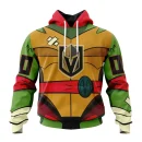 Hoodie NHL Vegas Golden Knights Special Teenage Mutant Ninja Turtles Design St2301