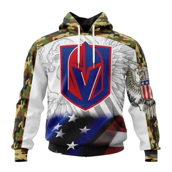Hoodie NHL Vegas Golden Knights, Specialized Design With Our America Flag And Our America Eagle