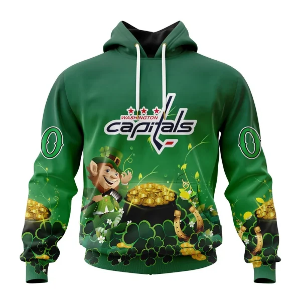 Hoodie NHL Washington Capitals Special Design For St. Patrick's Day St2403