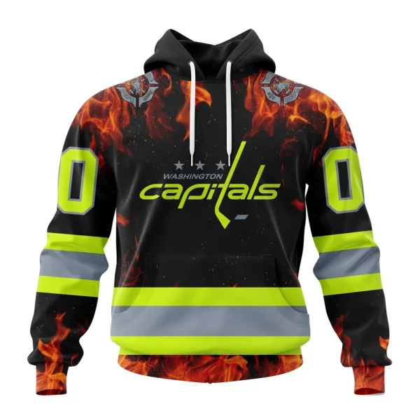 Hoodie NHL Washington Capitals Special Design Honoring Firefighters St2401
