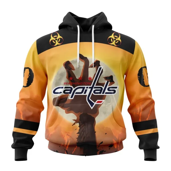 Hoodie NHL Washington Capitals Special Zombie Design For Halloween St2305