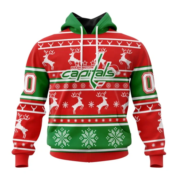 Hoodie NHL Washington Capitals, Specialized Unisex Christmas Is Coming V02