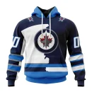 Hoodie NHL Winnipeg Jets Personalize Home Mix Away Kits