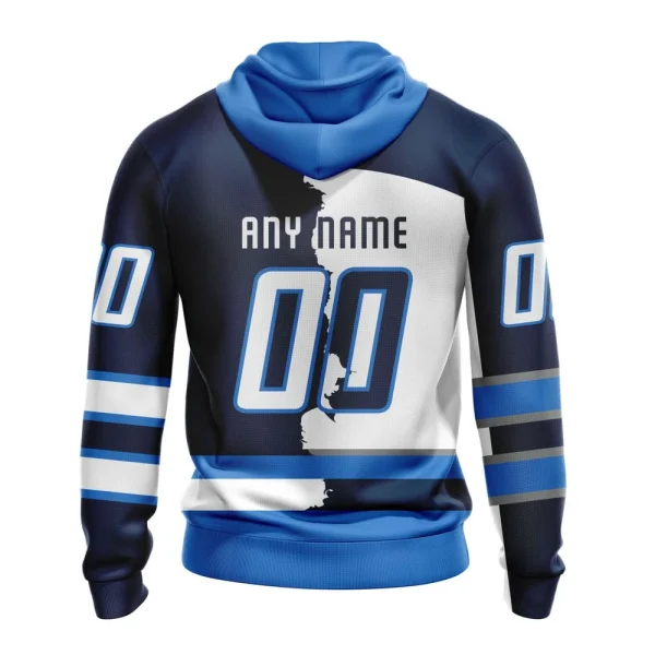 Hoodie NHL Winnipeg Jets Personalize Home Mix Away Kits - Image 2