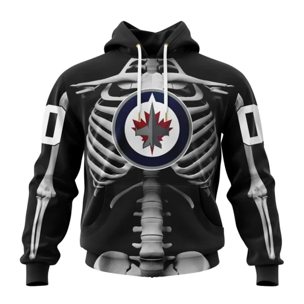 Hoodie NHL Winnipeg Jets Special Skeleton Costume For Halloween St2301