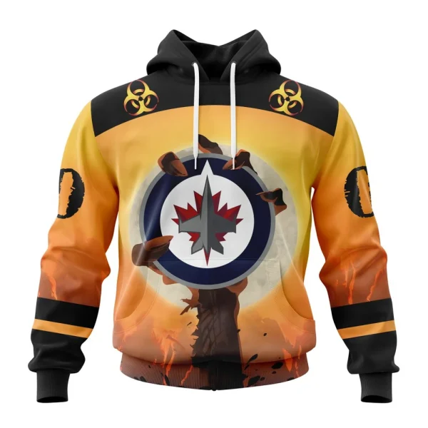 Hoodie NHL Winnipeg Jets Special Zombie Design For Halloween St2305