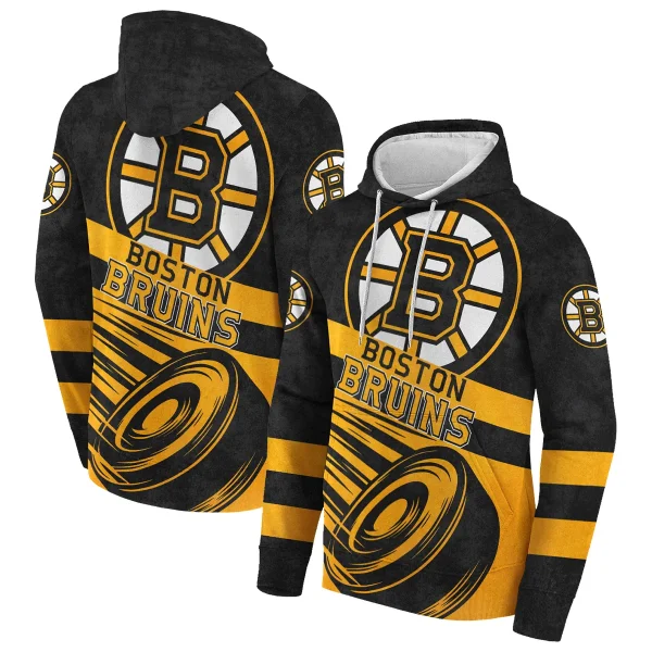 Ice Hockey Puck Boston Bruins National Hockey League All Over Prints 020924BBHD