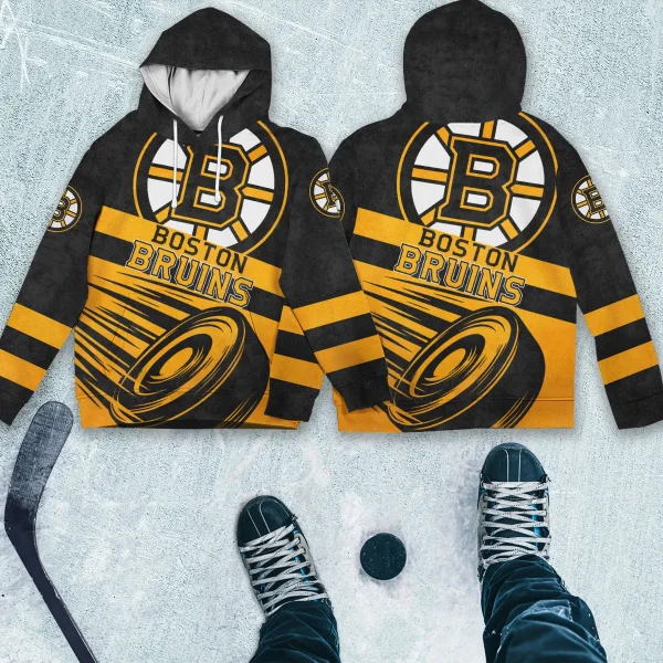 Ice Hockey Puck Boston Bruins National Hockey League All Over Prints 020924BBHD - Image 4