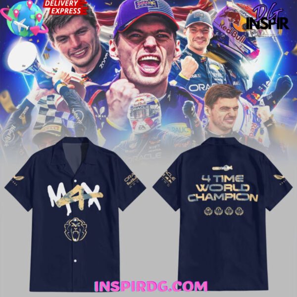Red Bull Max Verstappen World Champion 2024 Hawaiian Shirt