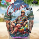 Chillin Like A Felon Summer 2024 Trump President Hawaiian Shirt