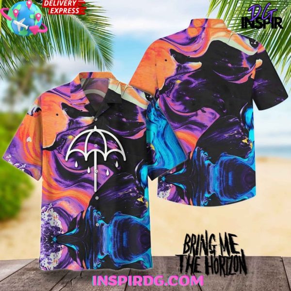 Bring Me the Horizon Tie Dye Umbrella Hawaiian Shirt