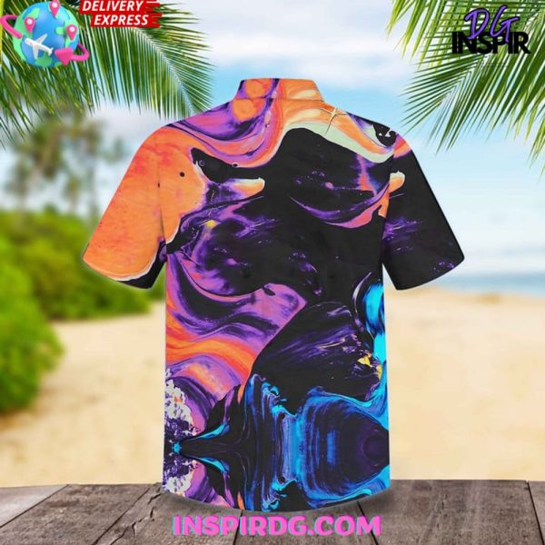 Bring Me the Horizon Tie Dye Umbrella Hawaiian Shirt - Image 3