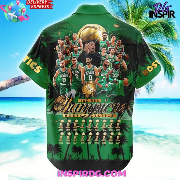 Boston Celtics Finals Champions NBA 2024 Hawaiian Shirt - Image 3