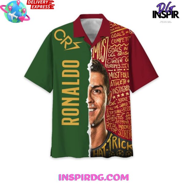 Cristiano Ronaldo CR7 Euro 2024 Siuuuu Hawaiian Shirt - Image 2