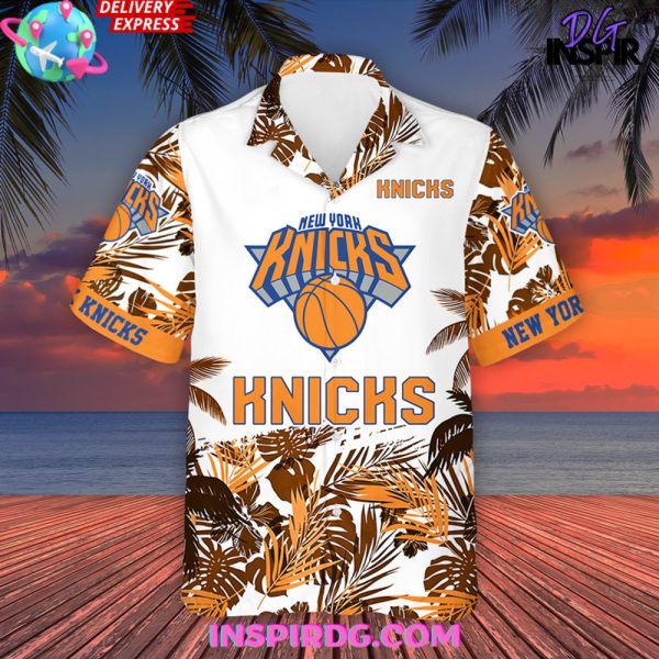 New York Knicks NBA Champions Custom Name Hawaiian Shirt - Image 2