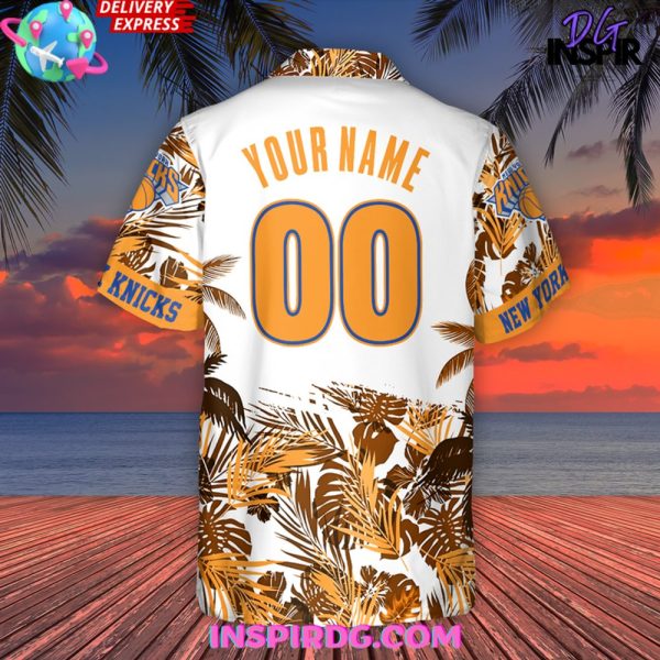 New York Knicks NBA Champions Custom Name Hawaiian Shirt - Image 3