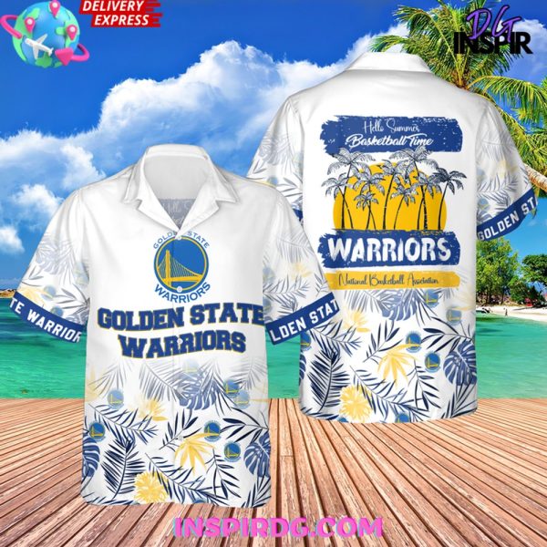 NBA Golden State Warriors Baseball Time Hawaiian Shirt - Image 2