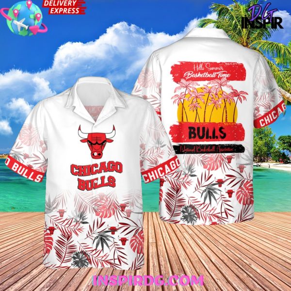 NBA Chicago Bulls Baseball Time Hawaiian Shirt - Image 2