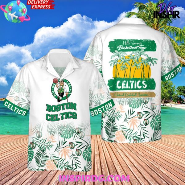 NBA Boston Celtics Baseball Time Hawaiian Shirt - Image 2