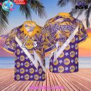 Los Angeles Lakers Tropical And Basketball Hawaiian Shirt