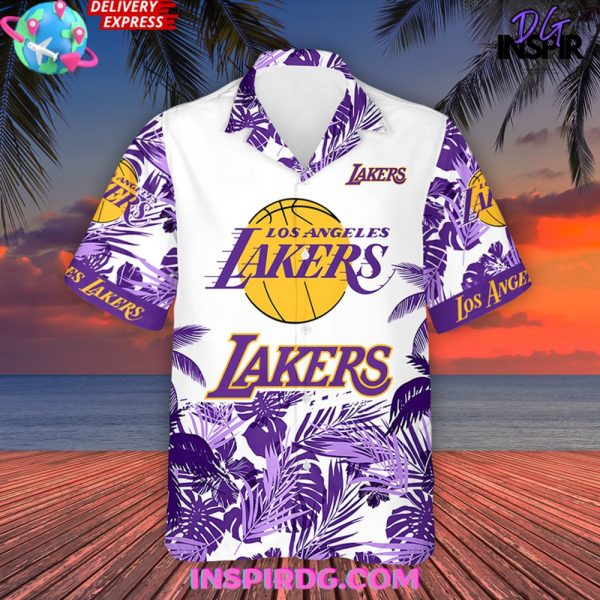 Los Angeles Lakers National Basketball Champions Hawaiian Shirt - Image 2