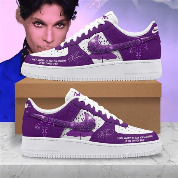 Prince Purple Rain Signature Air Force 1 Sneaker