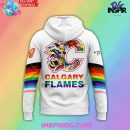 Calgary Flames Pride Night 2025 NHL Hoodie