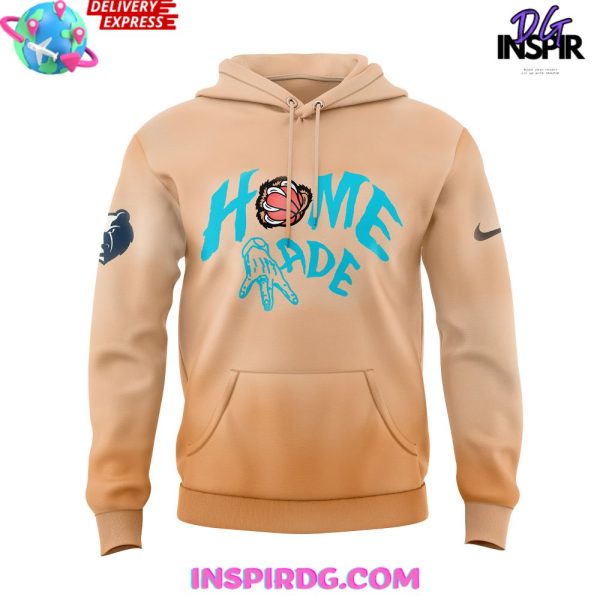 Memphis Grizzlies Home Made Brown Hoodie - Image 2