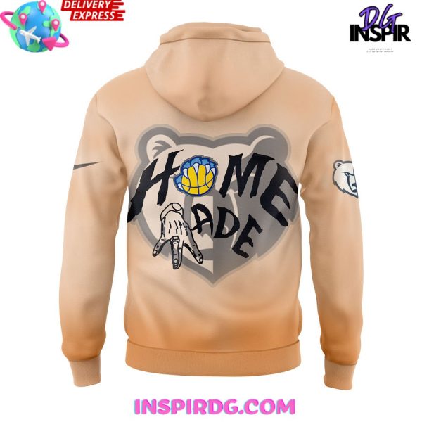 Memphis Grizzlies Home Made Brown Hoodie - Image 3