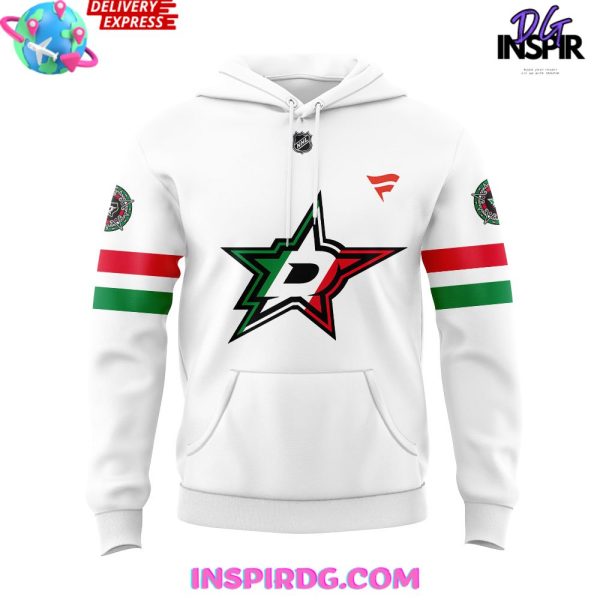 Dallas Stars Noche Mexicana Special White Hoodie - Image 2