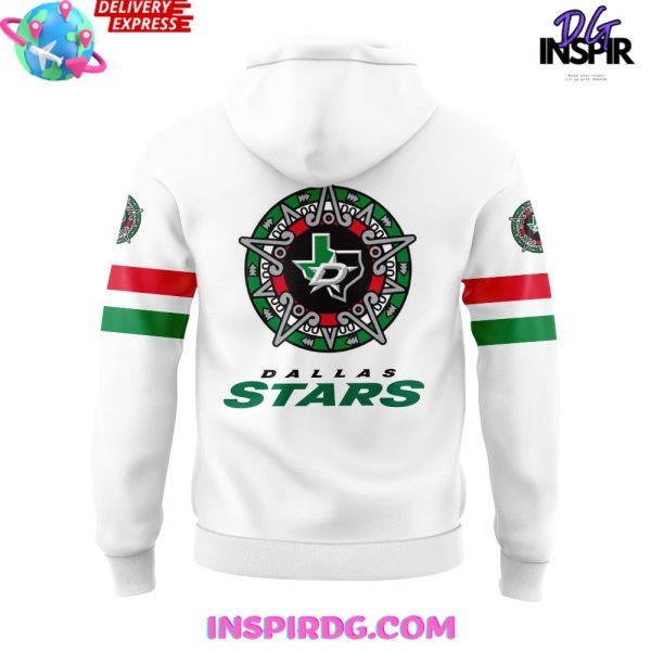 Dallas Stars Noche Mexicana Special White Hoodie - Image 3