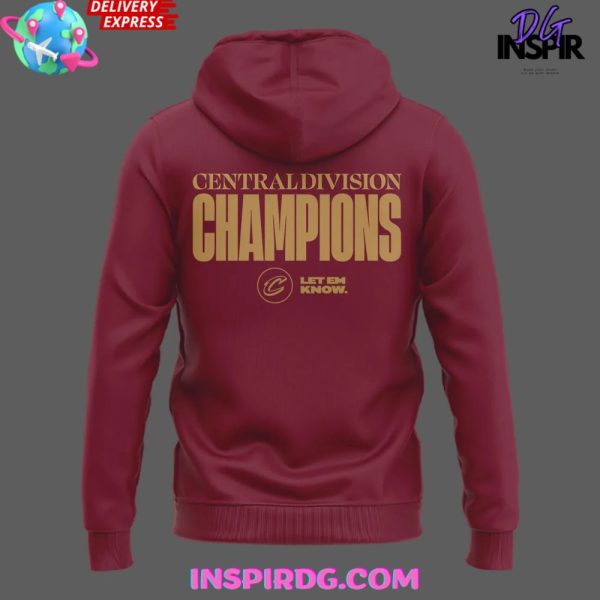 Cleveland Cavaliers 2025 Central Division Champions Red Hoodie - Image 3